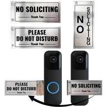 Cubierta de metal para timbre para el hogar y la puerta de entrada Seal de aluminio de ""No solicitar"" Gira para NO MOLESTAR Taladro - Instalaci