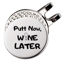 Znackovac golfovch mcku s magnetickou sponou na klobouk Perfektn golfov drek pro mue nebo eny Putt Now Wine Later Golfov doplnky pro mue n