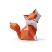 HAUCOZE Statua di Volpe Regali Scultura Geometrica Decorazione Animale 4.0 pollici