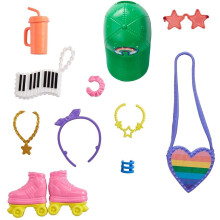 Mattel - Barbie Mode Geschichtenerzähl-Set, Rollschuhlaufen