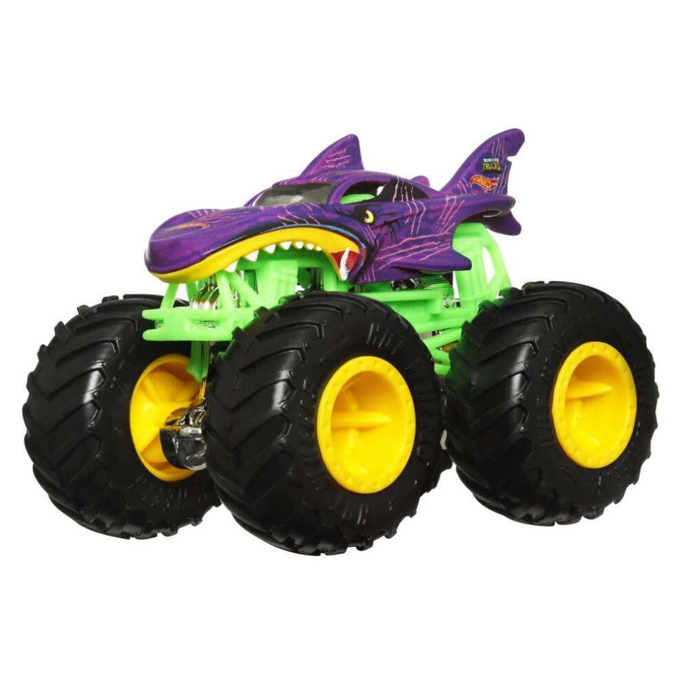 (Shark Wreak) Hot Wheels Monster trucks Colour Shifters 1:64 Car-image-OPC-PCVRGSS-NEW