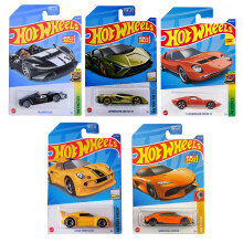 Hot Wheels 2022 Supercoche extico, paquete de 5: McLaren Elva 71 Lamborghini Miura SV Sian FKP 37 Lotus Elise y Koenigsegg Gemera | Metal fundid