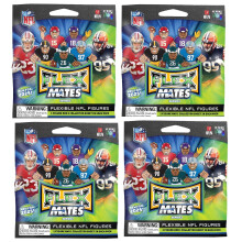 Teenymates Party Animal Flexmates 2025 Serie 1 NFL Figures Set di sacchetti regalo per feste - Confezione da 4