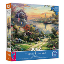 Ceaco - Thomas Kinkade - Porto del New England - Puzzle di grandi dimensioni - Attivit? rilassante e divertente per adulti