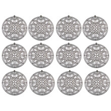 S&S Worldwide Mandalas de Sol 12 unidades - Arte Circular Acrílico de 8” para Relaxamento