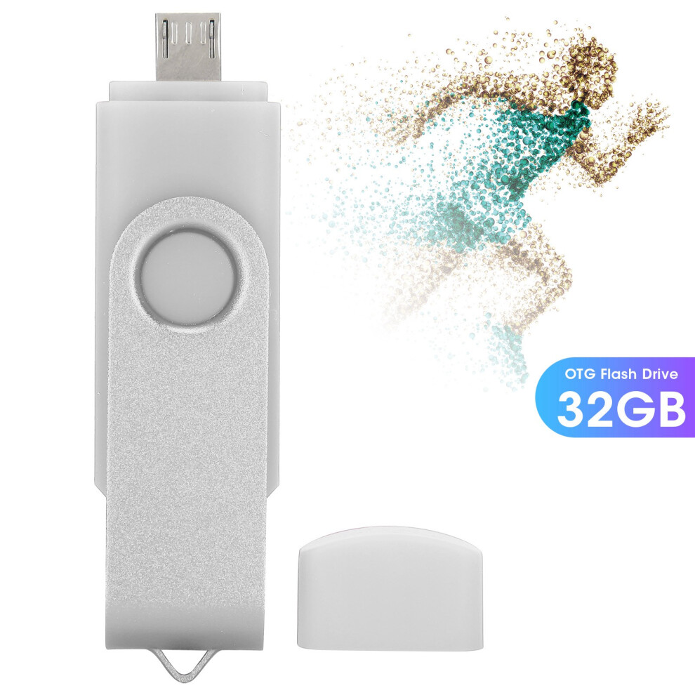 Micro Usb Otg U Disk 32Gb Aluminum Usb 2.0 Portable Storage Gray 6901360540011
