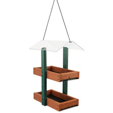 Audubon Going Green Mangiatoia per uccelli a doppia piattaforma Verde/Marrone