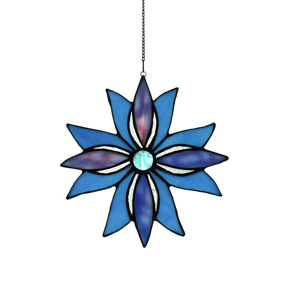 Yaloyi Handcrafted Stained Glass Window Hanging Tiffany Style Stained Glass Sun Catcher for Window-image-OPC-PMY66ZT-NEW