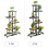 Supporto per piante in ferro a 5 livelli Twhep - Scaffale moderno e multifunzionale per balcone e giardino 5