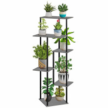 HAYOFAMY Support pour Plantes 6 Niveaux, Grande tagre pour Plantes d'intrieur en mtal et Bois, Support de Pot de Fleurs Multiple pour Salon