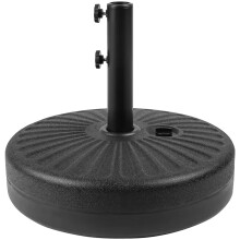 PULNDA Ronde Paraplu Basisstandaard met Stalen Parapluhouder 50lbs Heavy Duty Vulbare Paraplu Basisstandaard voor Buitenterras Markt Gazon Tuin (Zwar