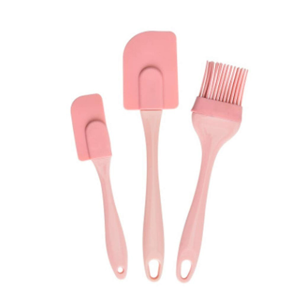 Silicone Oil Brush Three-piece Silicone Spatula Bakery Kitchen Tools Cake Spatula Oil Brush Set (Color : A)-image-OPC-PMY688T-NEW