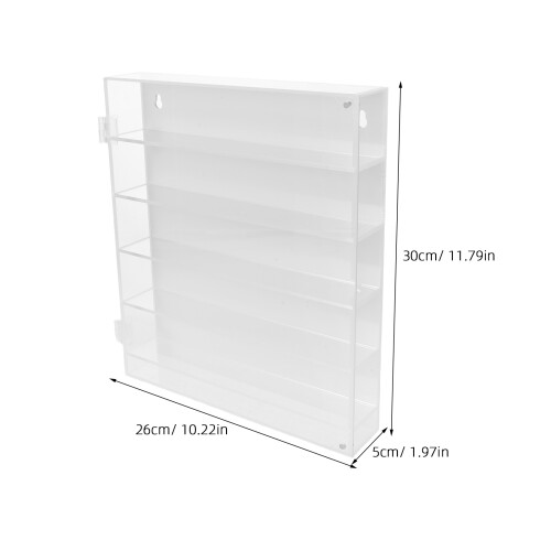 Acryl Speelgoed Auto Displaycase: 5-Laags Muurbevestigde Organizer 1