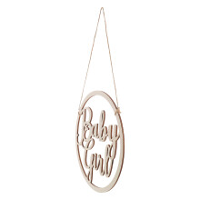 Baby Shower Bord: Aankondiging - Rond Achtergrond