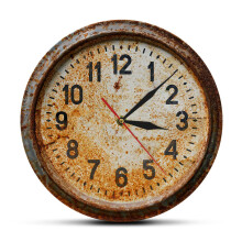 Garden Clock, Outdoor Retro Nostalgia Wall Clock Waterproof Vintage Garden Ornament for Garden for Garden/Patio/Farm,Brass