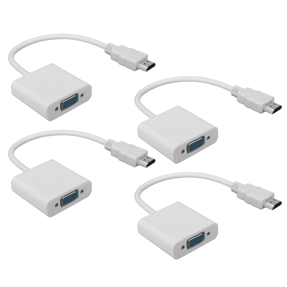 4Pcs Hdmi Male To Vga Female Adapter Cable 1080P Hd Converter 8431360548420