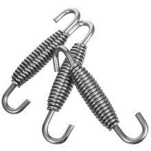 3 Pezzi Molla Tubo Scarico 55mm Con Gancio E Silenziatore