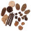 3Pcs Enfeites De Madeira Natural Com Galhos Pinhas Folhas 1