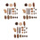 3Pcs Enfeites De Madeira Natural Com Galhos Pinhas Folhas 9