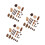 3Pcs Enfeites De Madeira Natural Com Galhos Pinhas Folhas 8