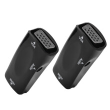 1080P HDMI Female auf VGA Female Adapter mit Audio, 2 Stück Schwarz