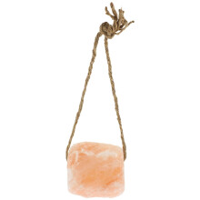 Natural Pink Salt Lick Block with Hanging Rope for Livestock and Pets Farmhouse Salt Brick for Horses Cattle Deer and Other Animals
