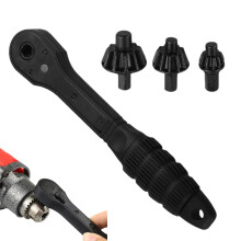 Drill Chuck Key, Ratcheting Double Head Power Drill Chucks, Power Screwdriver Accessories for Press Hand Motorcycle Garage Home Users Business Users