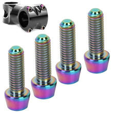 4 Stück Vis M5*15mm für Fahrrad - Titanlegierung Schrauben (Tapered) für MTB