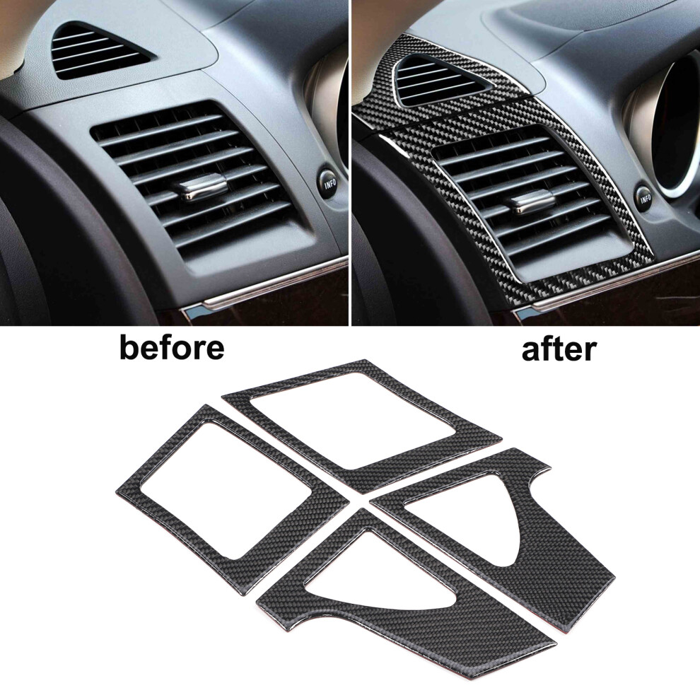 4Pcs Carbon Fiber Dash Air Vent Trim For Mitsubishi Lancer 2008-2016 4981360572092