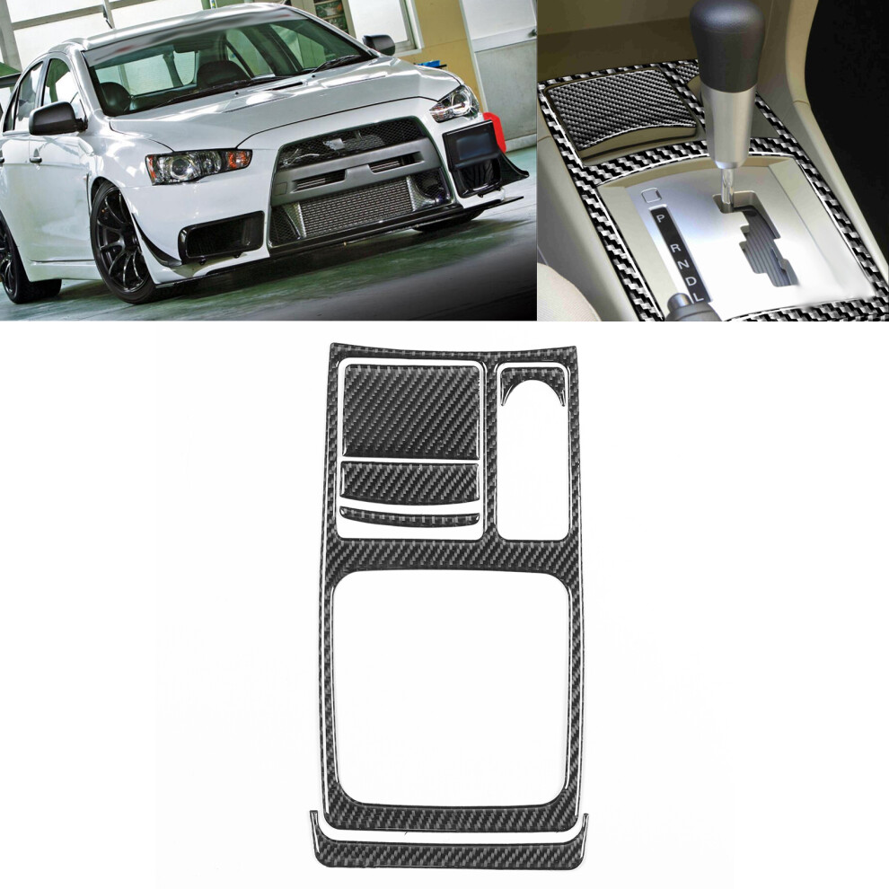 6Pcs Carbon Fiber Gear Shift Panel Cover Fit For Mitsubishi Lancer Gts 2008-2016 8711360573159