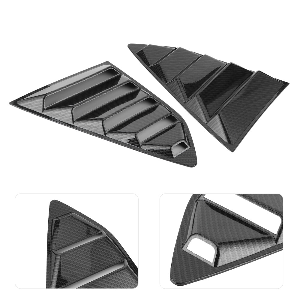 Rear Window Louver Cover For Chevy Camaro 2016-2020 Carbon Fiber Style 9481360573709