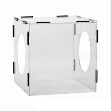 Grinding Dust Cover Box, Acrylic Grinding Dust Hood Featuring Two Holes for Effective For Polishing Protection(200 * 200 * 200MM) 200*200*200MM