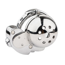 Adult Bondage Toy Metal Chastity Cage Stainless Steel with Adjustable Ring Design Penis Cage Chastity Device Penis Lock Adult Sex Toy for Male A2