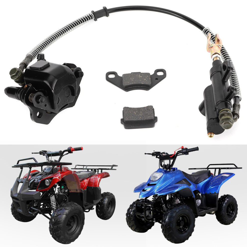 Rear Brake Master Cylinder & Caliper Assembly For 50Ccâ125Cc Atvs, Black/Silver 4121360578599
