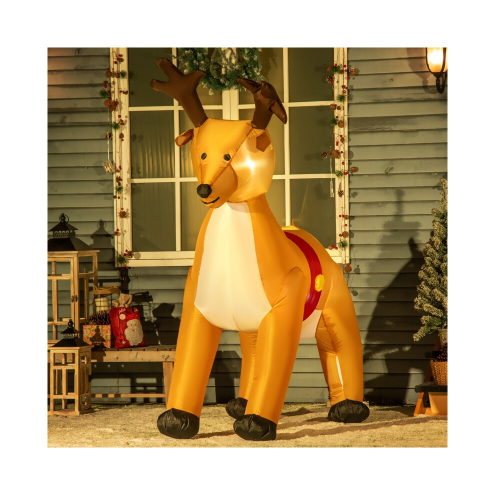 Christmas Inflatable Reindeer 6ft with Lights Indoor & Outdoor Holiday Decor Fun Animal Blow Up Xmas Decor-image-OPC-PMY6RRH-NEW