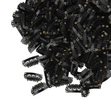 Hair Snap Clips 1000pcs / bag 2.8U Iron Clips for Extensions & Wigs (Black)
