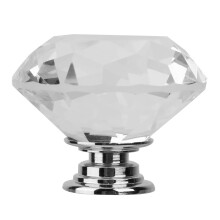 Kristallglas Schrankknauf Griff 701-40 Transparent 40mm