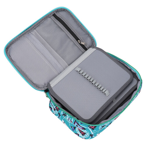 Green 72 Hole Multi Layer Pen Case with Large Capacity and Zipper for Students 2