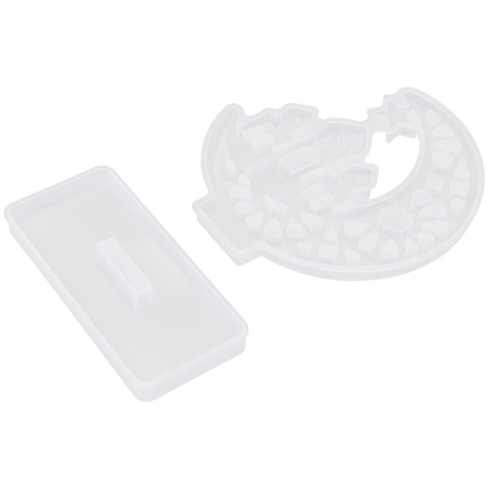 3 Set Silicone Epoxy Resin Castle Molds for DIY Crafts, 15.7x16.9cm-image-OPC-PMY6TVD-NEW