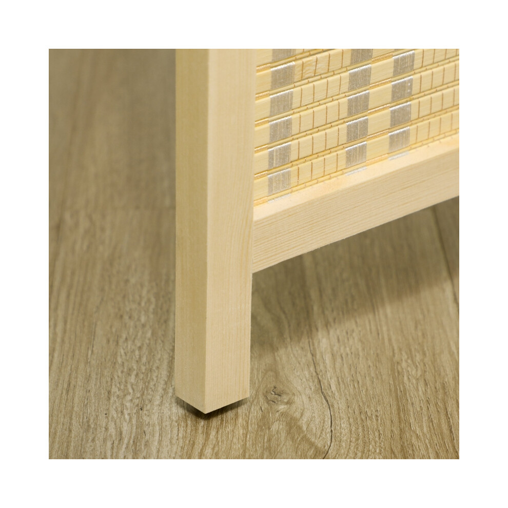 Room Partition Screen 4 Panel Folding Privacy Divider Freestanding Paravent for Living Room Bedroom & Office 180x180cm Natural-image-OPC-PMY6VHT-NEW