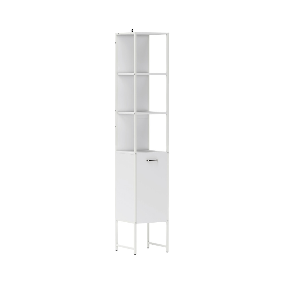 Tall Bathroom Cabinet White with Open and Adjustable Shelves â HOMCOM Wall-Mounted Storage Solution for Bathroom-image-OPC-PMY6VRD-NEW