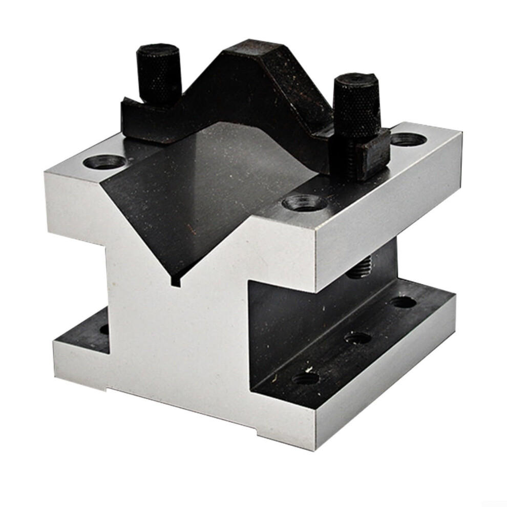 V Block Grounding Pairs With Clamp Set Hardened Steel 90 Degree Machining Tool For Drilling Milling Workshop 35X35x30mm 60X60x50mm(60X60x50mm) 9339159199701