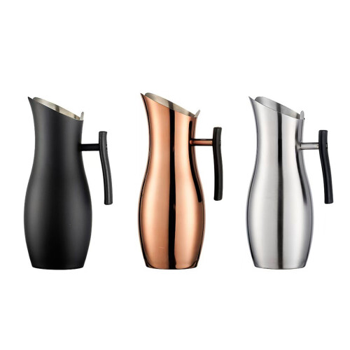Cold Drinking Pitcher Stainless Steels Water Pitcher Jugs-Black 1