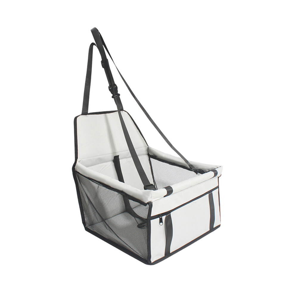 (Light Gray) Adjustable Webbing Pet Car Mats Secure And Comfortable Small Dog Car-image-OPC-PMY6ZNM-NEW