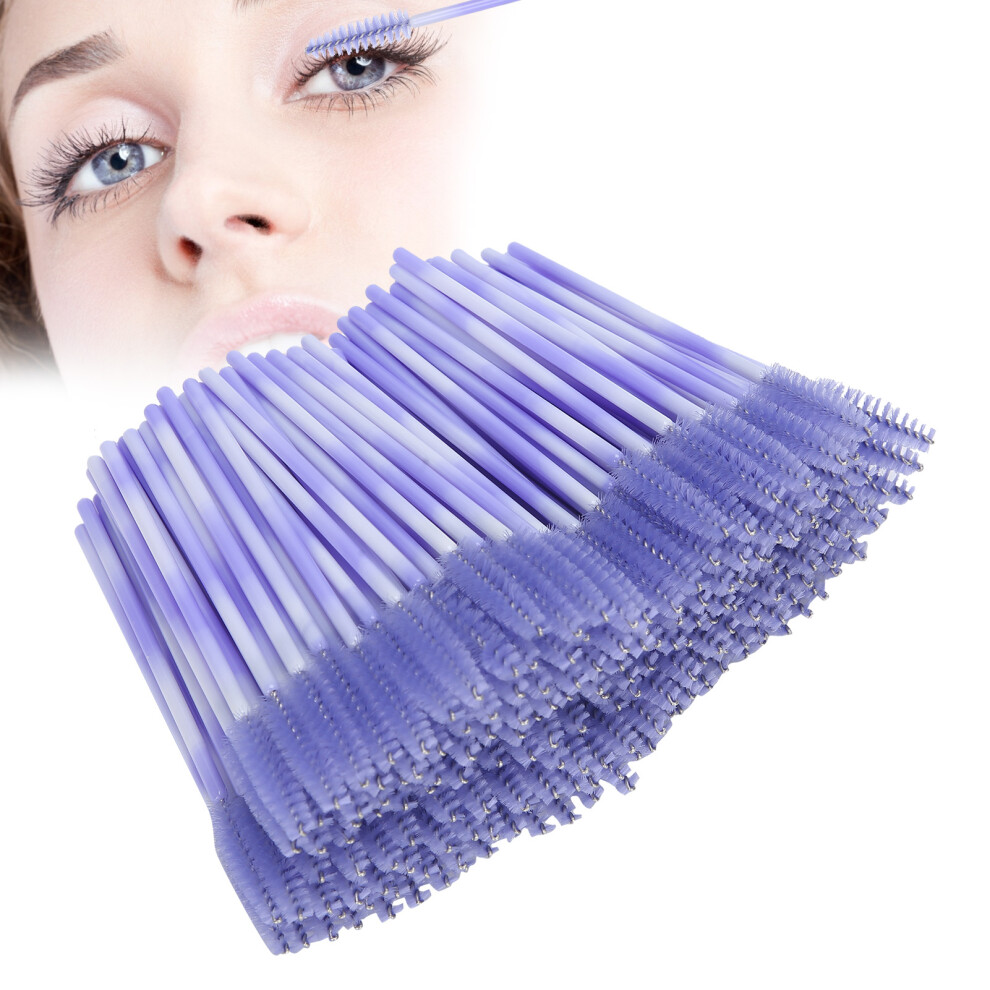 Light/Purple 200Pcs Disposable Mascara Wands Eyelash Extension Brush