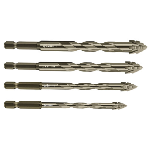 Four-Edged Serrated Eccentric Drill Bit Set High-681012