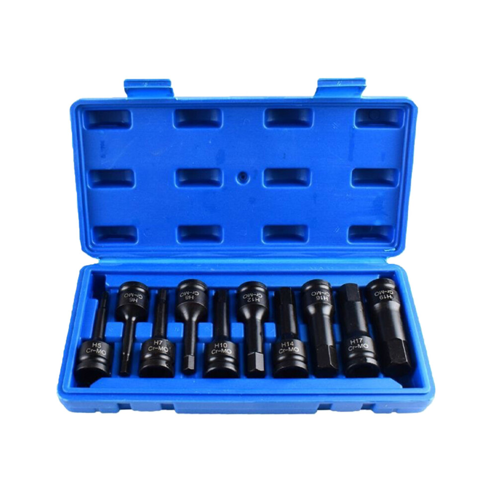 Industrial Hex Bit Driver Socket Kit H Style-Set Of 10 Pieces 7754000313785