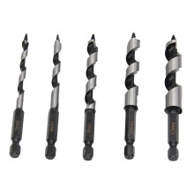 5Pcs Hexagonal Handle Auger Drill Bit Set 100mm Length Wood
