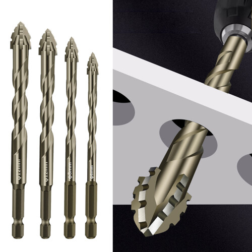 Four-Edged Serrated Eccentric Drill Bit Set High-681012 2