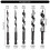 5Pcs Hexagonal Handle Auger Drill Bit Set 100mm Length Wood 3